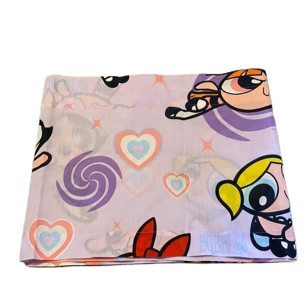 Vintage Powerpuff Girls Valance Curtain 2000 Purple
